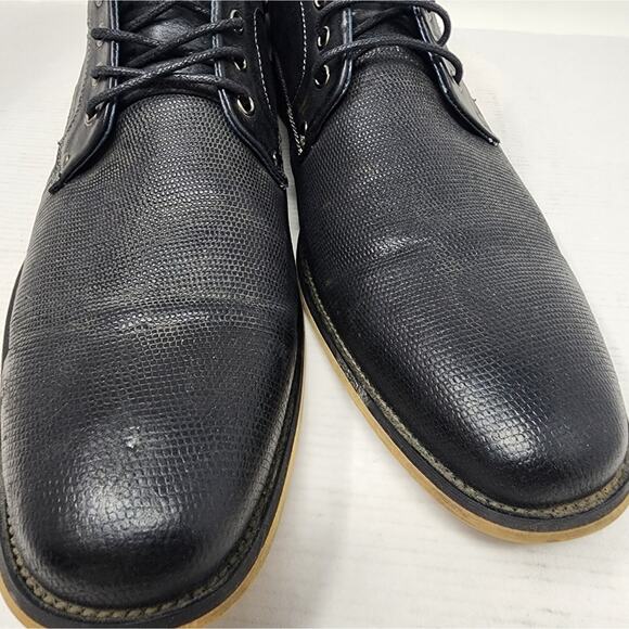 Steve Madden Lupo Men's Black Dress Shoes Leather Lace Up Shoes Men' Size 11.5 - Picture 6 of 12